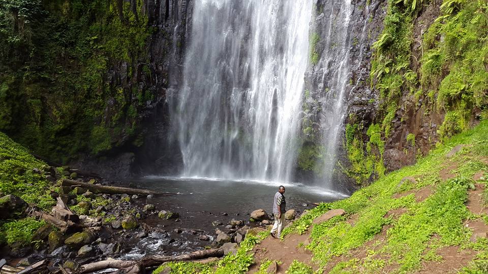 Materuni Waterfall water falls, kilimanjaro Tanzania. the highest waterfalls on earth